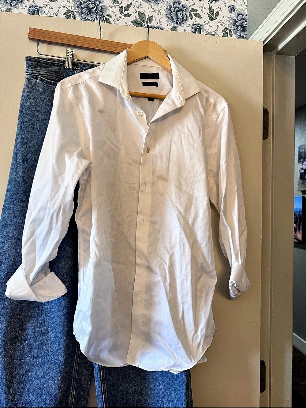 Calvin Klein Slim Fit Performance Non-Iron Dress Shirt Men's White 16 32/33